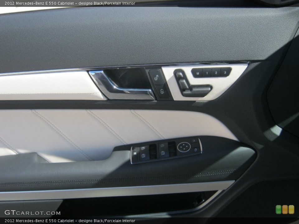designo Black/Porcelain Interior Door Panel for the 2012 Mercedes-Benz E 550 Cabriolet #61082548