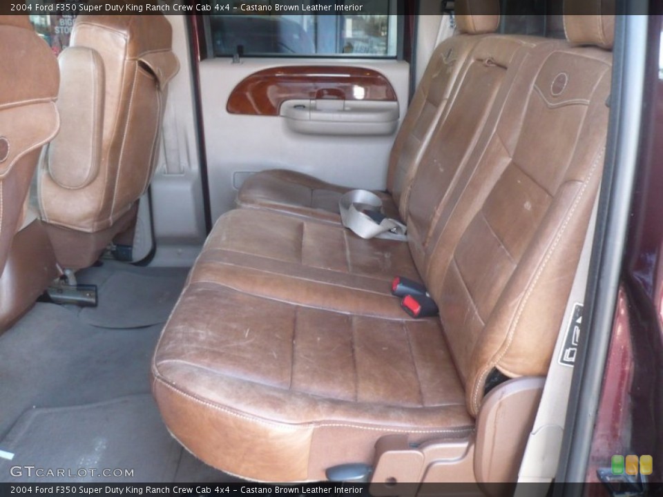 Castano Brown Leather 2004 Ford F350 Super Duty Interiors