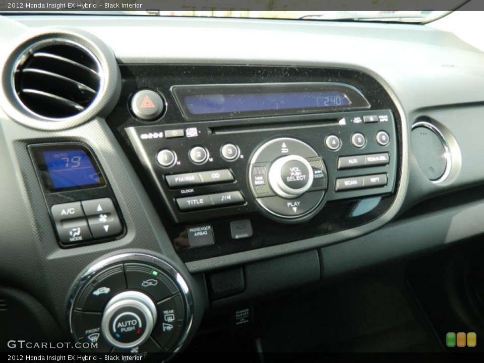Black Interior Controls for the 2012 Honda Insight EX Hybrid #61087051
