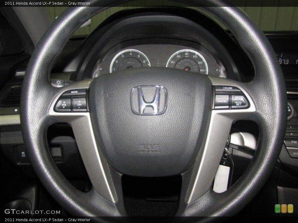 Gray Interior Steering Wheel for the 2011 Honda Accord LX-P Sedan #61087424