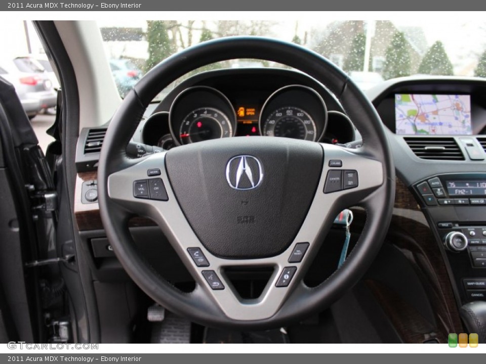 Ebony Interior Steering Wheel for the 2011 Acura MDX Technology #61087983