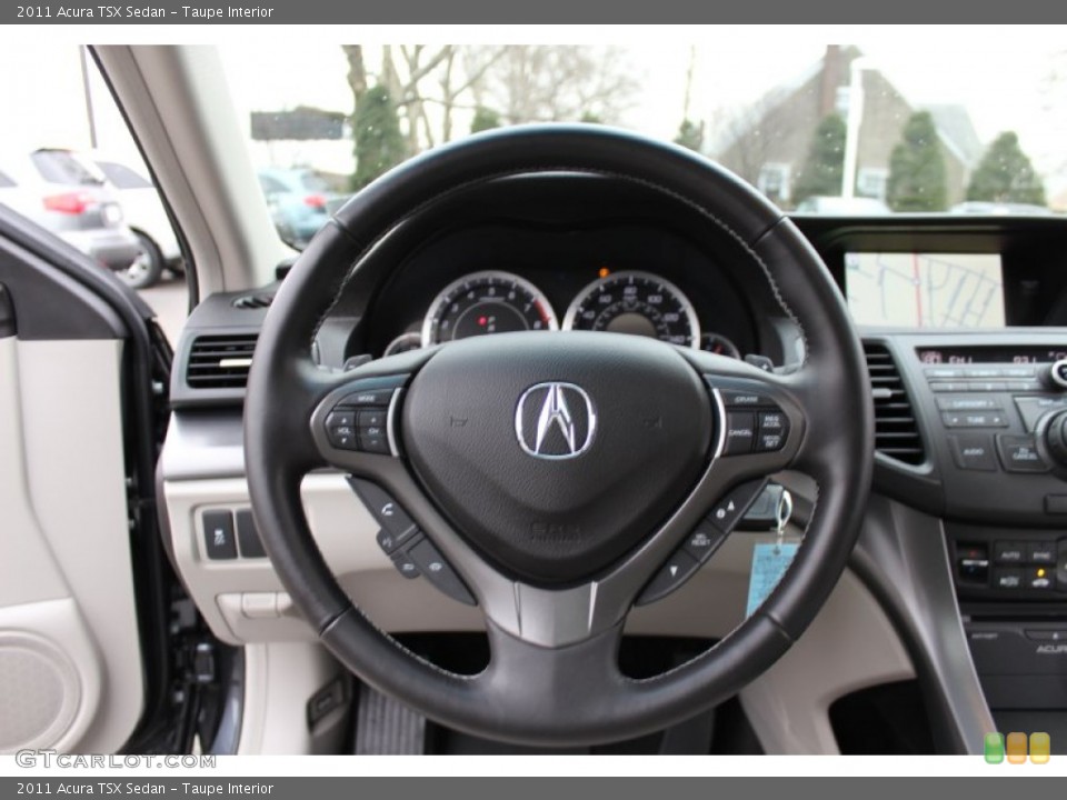 Taupe Interior Steering Wheel for the 2011 Acura TSX Sedan #61088591