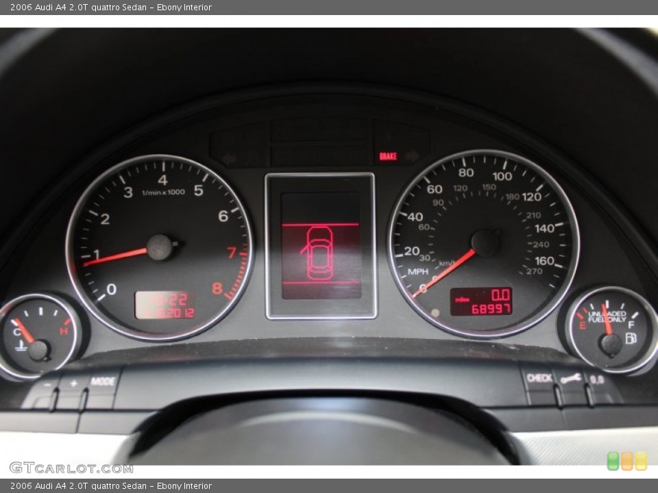 Ebony Interior Gauges for the 2006 Audi A4 2.0T quattro Sedan #61088919