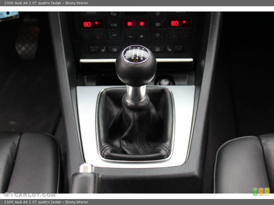 Ebony Interior Transmission for the 2006 Audi A4 2.0T quattro Sedan #61088935