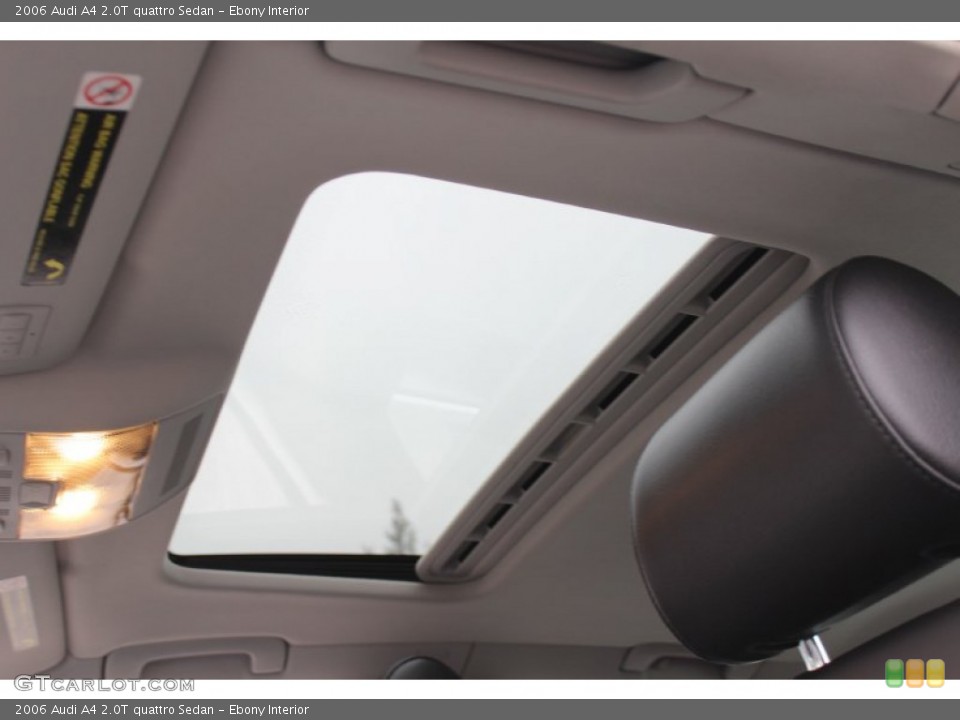 Ebony Interior Sunroof for the 2006 Audi A4 2.0T quattro Sedan #61088948