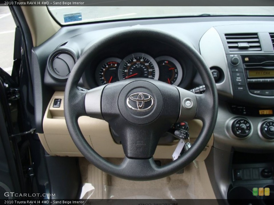 Sand Beige Interior Steering Wheel for the 2010 Toyota RAV4 I4 4WD #61089485