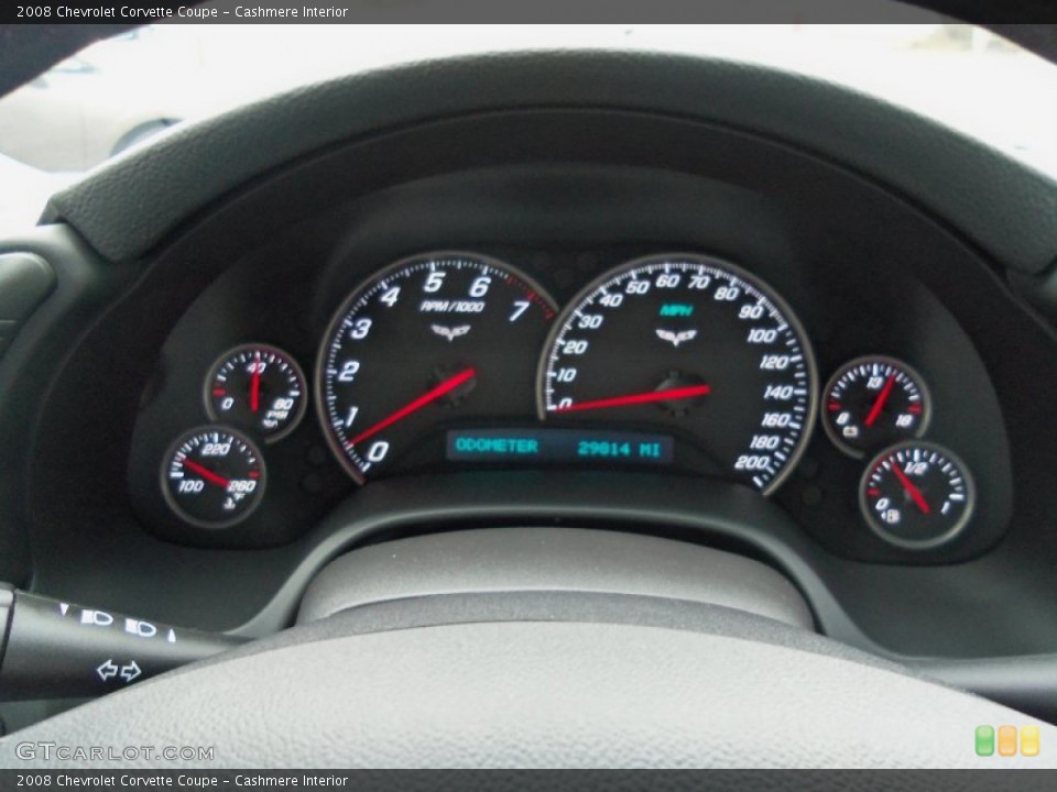 Cashmere Interior Gauges for the 2008 Chevrolet Corvette Coupe #61090178