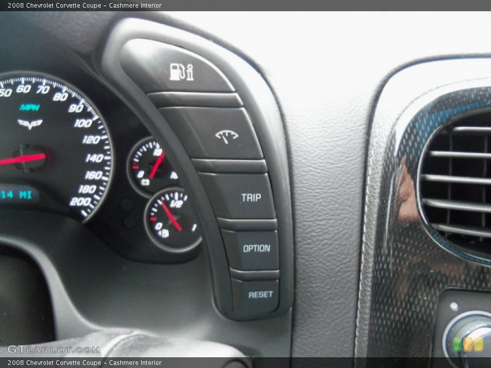 Cashmere Interior Controls for the 2008 Chevrolet Corvette Coupe #61090223