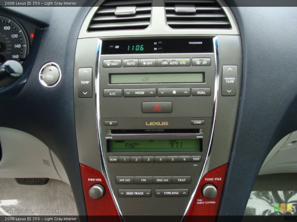 Light Gray Interior Controls for the 2008 Lexus ES 350 #61090242