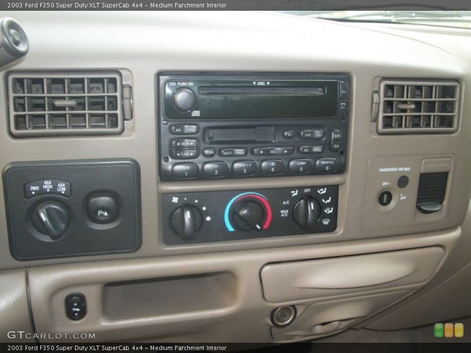 Medium Parchment Interior Controls for the 2003 Ford F350 Super Duty XLT SuperCab 4x4 #61091057