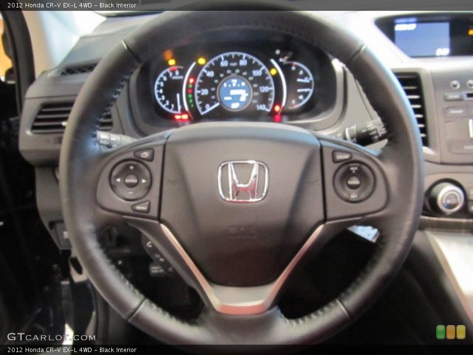 Black Interior Steering Wheel for the 2012 Honda CR-V EX-L 4WD #61093454