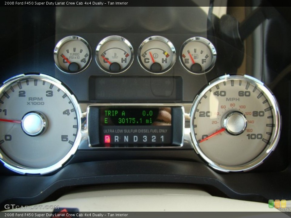 Tan Interior Gauges for the 2008 Ford F450 Super Duty Lariat Crew Cab 4x4 Dually #61094225