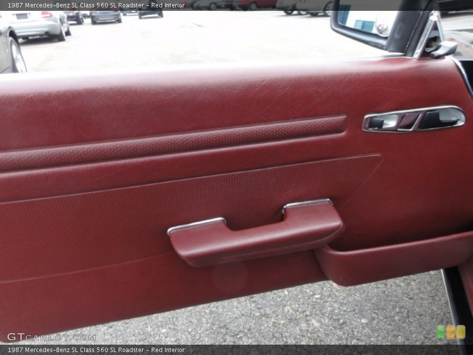 Red Interior Door Panel for the 1987 Mercedes-Benz SL Class 560 SL Roadster #61095858