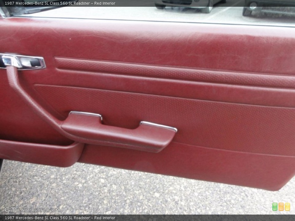 Red Interior Door Panel for the 1987 Mercedes-Benz SL Class 560 SL Roadster #61095921