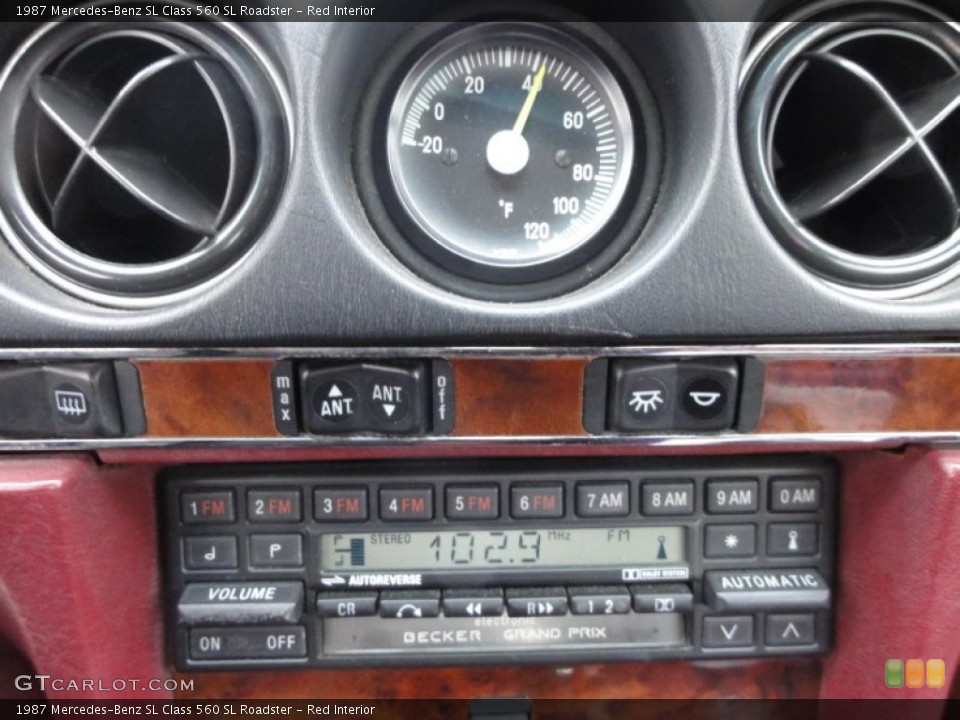 Red Interior Audio System for the 1987 Mercedes-Benz SL Class 560 SL Roadster #61096055