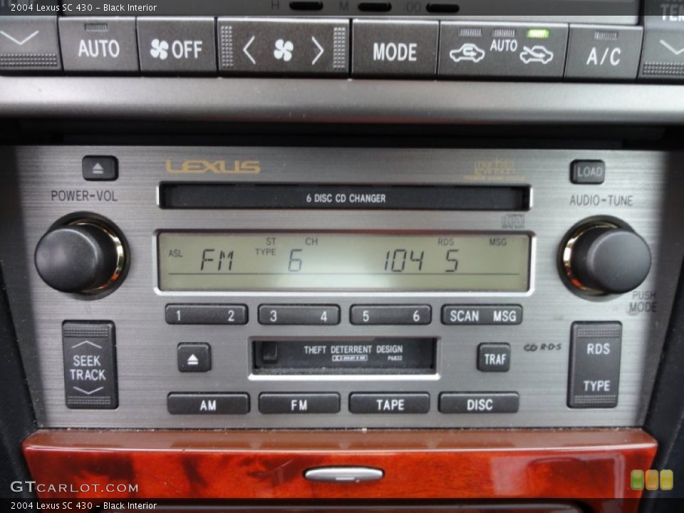 Black Interior Audio System for the 2004 Lexus SC 430 #61096451