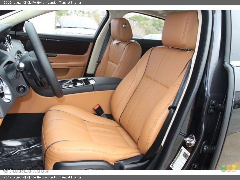 London Tan/Jet Interior Front Seat for the 2012 Jaguar XJ XJL Portfolio #61097187