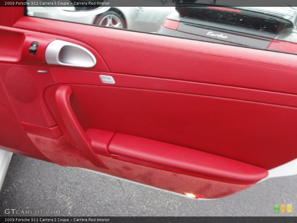 Carrera Red Interior Door Panel for the 2009 Porsche 911 Carrera S Coupe #61097219