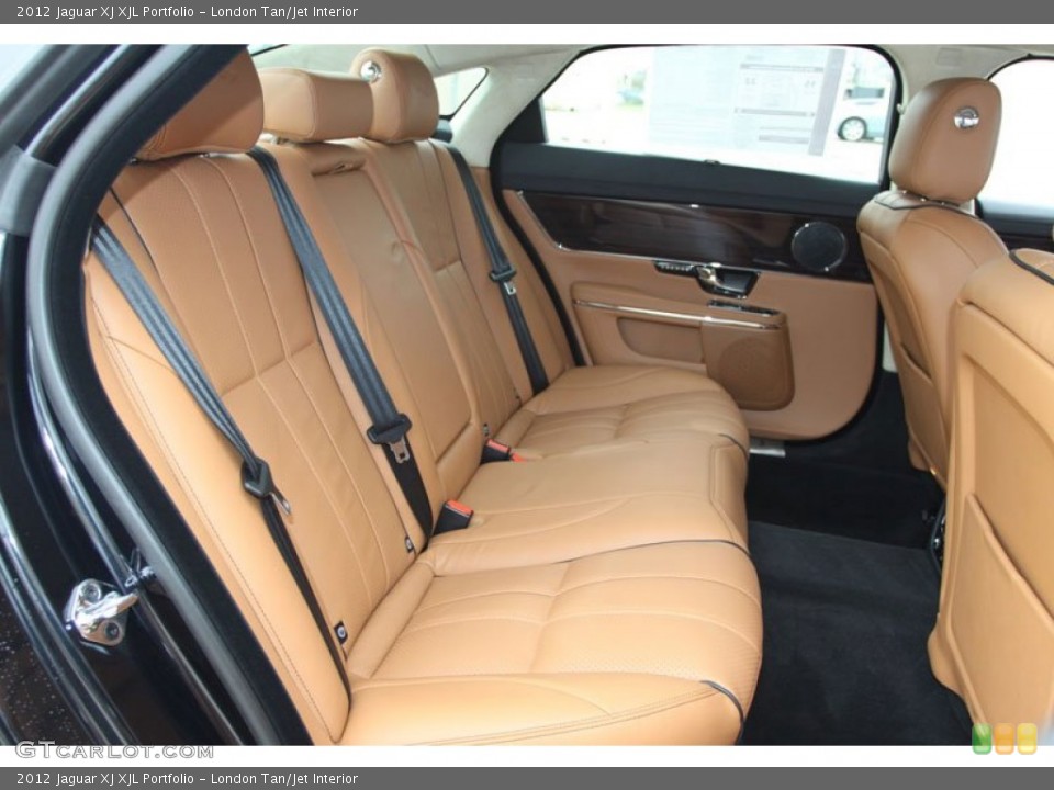 London Tan/Jet Interior Rear Seat for the 2012 Jaguar XJ XJL Portfolio #61097332