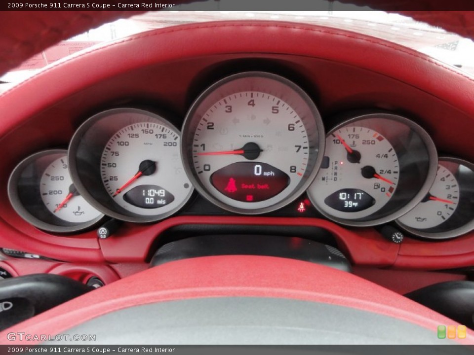 Carrera Red Interior Gauges for the 2009 Porsche 911 Carrera S Coupe #61097351