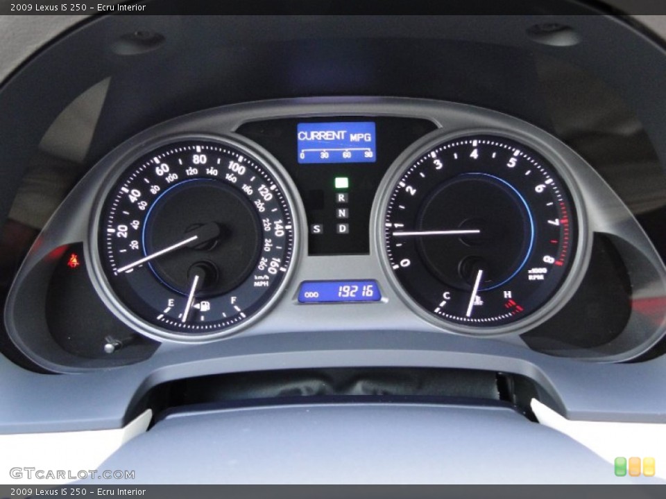 Ecru Interior Gauges for the 2009 Lexus IS 250 #61102103