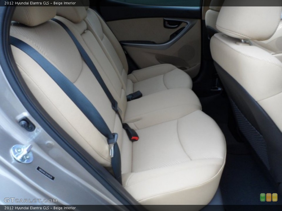 Beige Interior Rear Seat for the 2012 Hyundai Elantra GLS #61103988