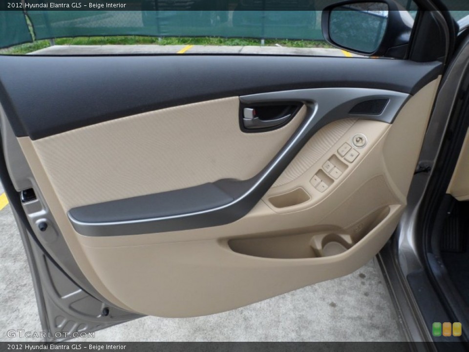 Beige Interior Door Panel for the 2012 Hyundai Elantra GLS #61104006