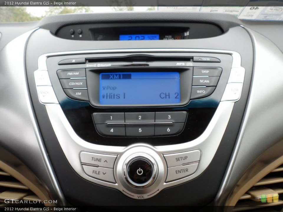 Beige Interior Controls for the 2012 Hyundai Elantra GLS #61104360