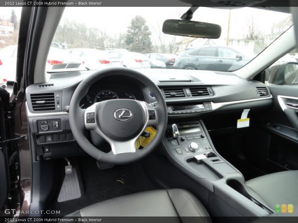 Black Interior Dashboard for the 2012 Lexus CT 200h Hybrid Premium #61108804