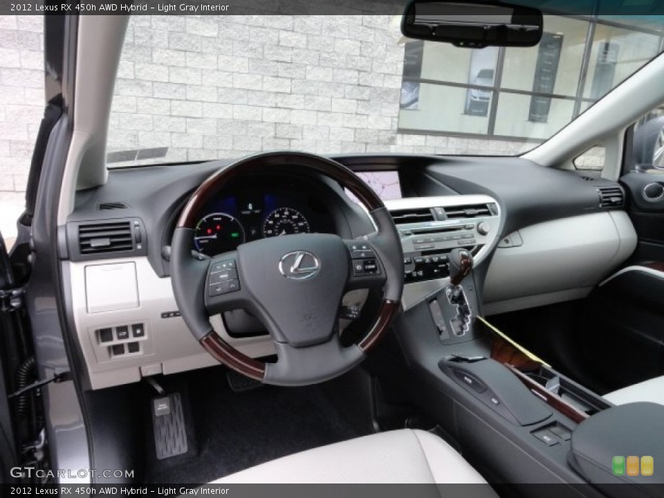 Light Gray Interior Dashboard for the 2012 Lexus RX 450h AWD Hybrid #61109740