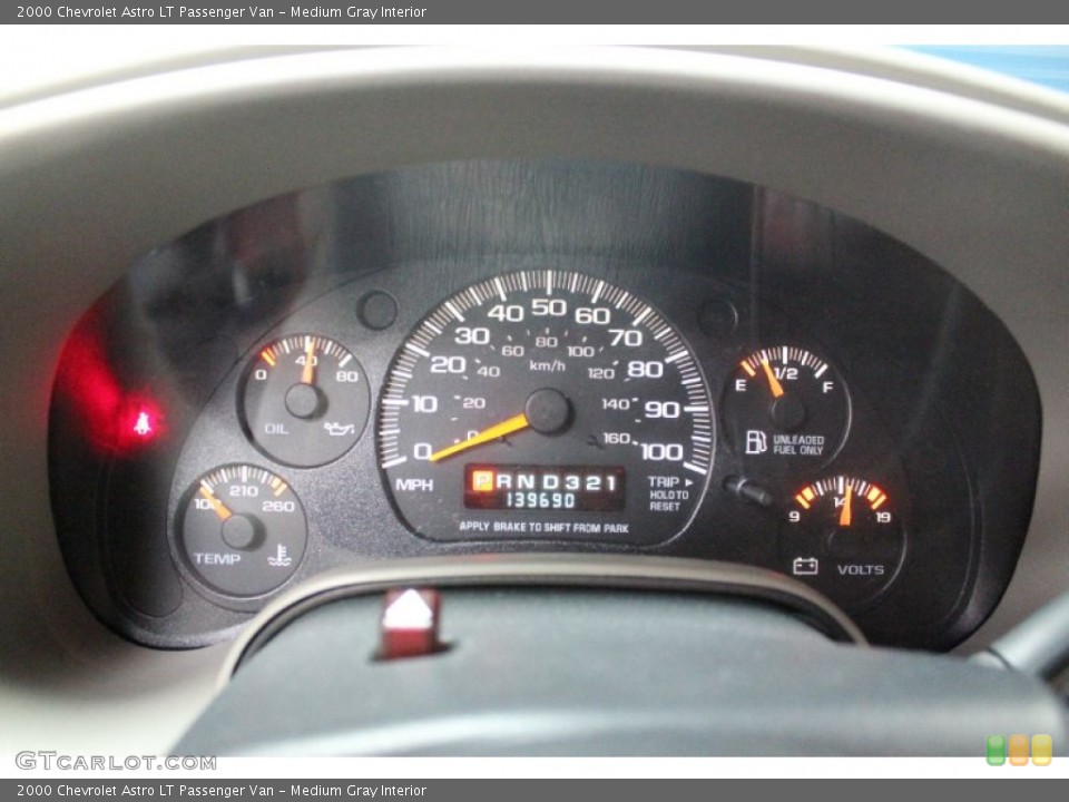 Medium Gray Interior Gauges for the 2000 Chevrolet Astro LT Passenger Van #61111666