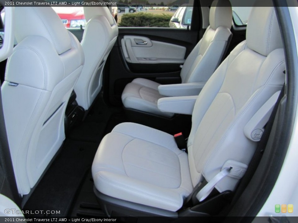 Light Gray/Ebony Interior Rear Seat for the 2011 Chevrolet Traverse LTZ AWD #61111795