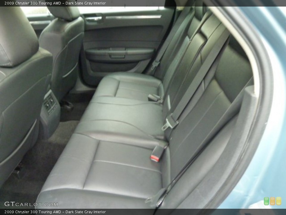 Dark Slate Gray Interior Rear Seat for the 2009 Chrysler 300 Touring AWD #61114438