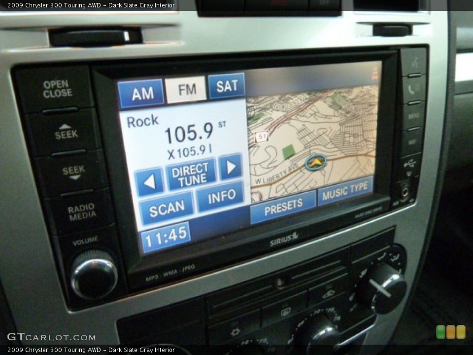 Dark Slate Gray Interior Navigation for the 2009 Chrysler 300 Touring AWD #61114476