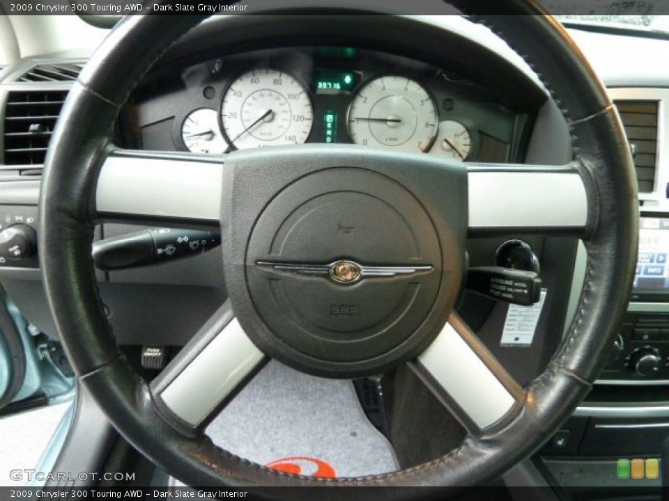 Dark Slate Gray Interior Steering Wheel for the 2009 Chrysler 300 Touring AWD #61114486