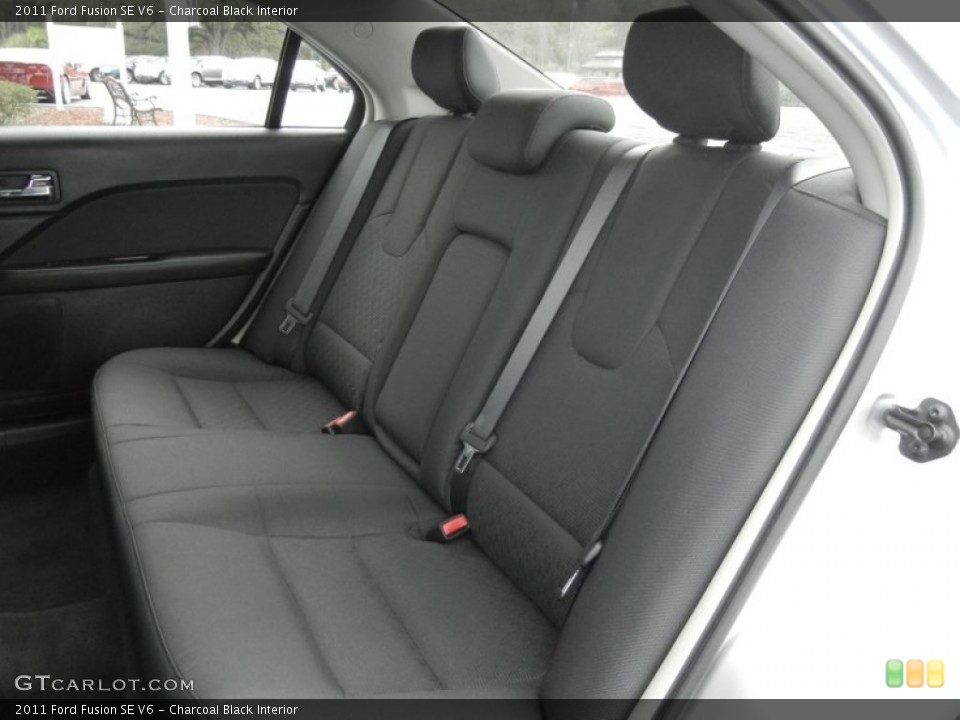 Charcoal Black Interior Rear Seat for the 2011 Ford Fusion SE V6 #61117625