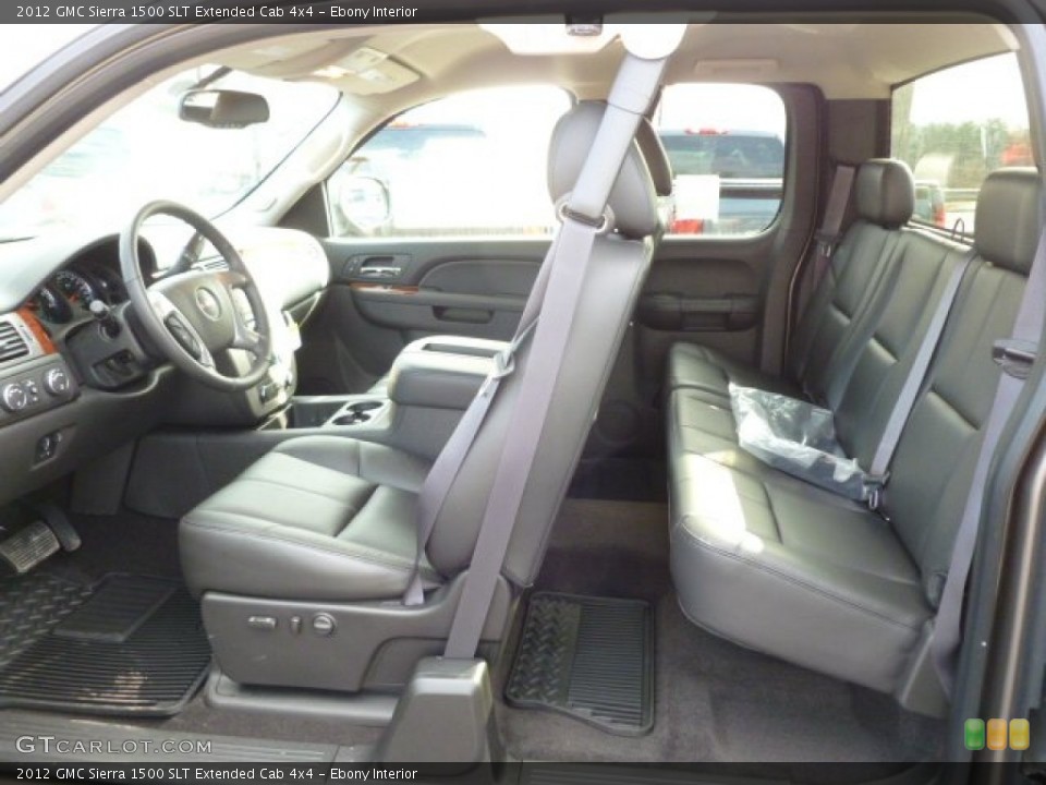 Ebony Interior Photo for the 2012 GMC Sierra 1500 SLT Extended Cab 4x4 #61119411