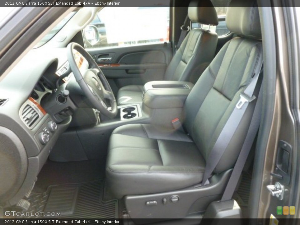 Ebony Interior Photo for the 2012 GMC Sierra 1500 SLT Extended Cab 4x4 #61119421