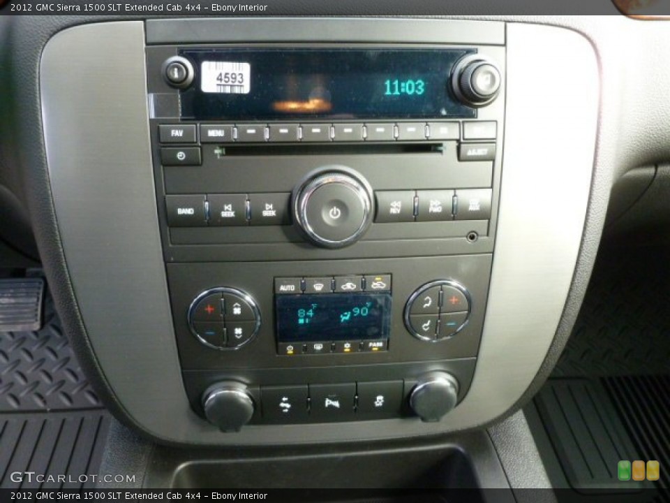 Ebony Interior Controls for the 2012 GMC Sierra 1500 SLT Extended Cab 4x4 #61119449