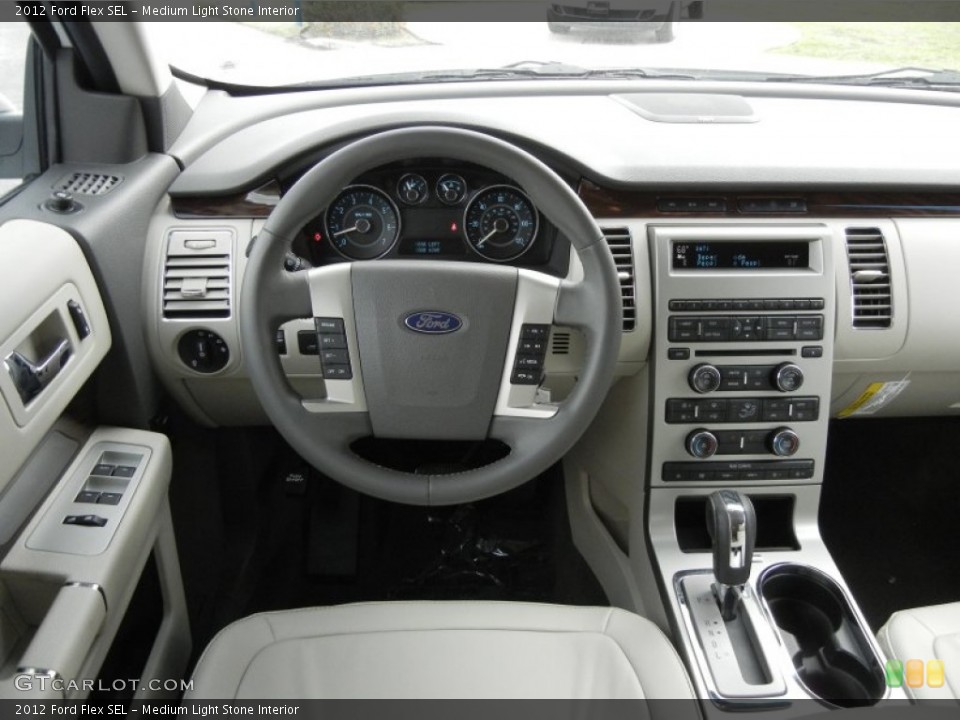 Medium Light Stone Interior Dashboard for the 2012 Ford Flex SEL #61121678