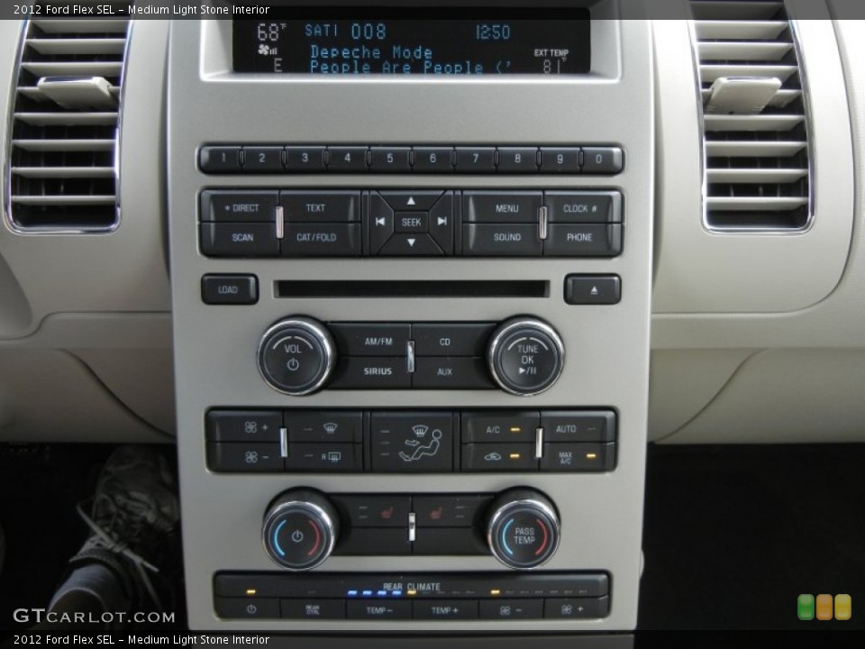 Medium Light Stone Interior Controls for the 2012 Ford Flex SEL #61121696