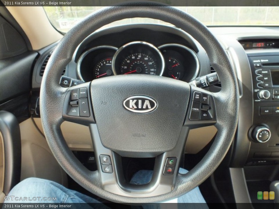 Beige Interior Steering Wheel for the 2011 Kia Sorento LX V6 #61121822