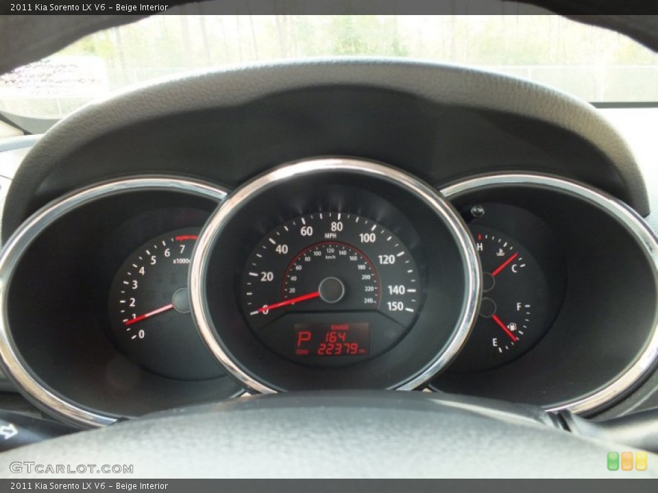 Beige Interior Gauges for the 2011 Kia Sorento LX V6 #61121828