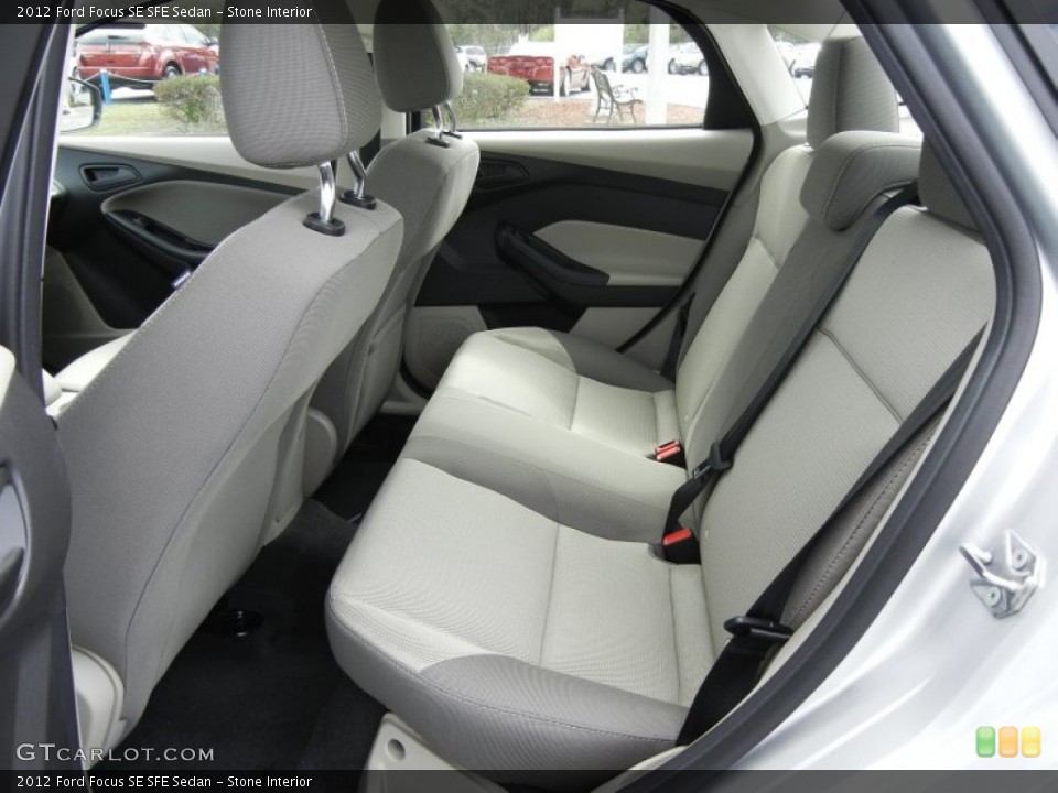 Stone Interior Rear Seat for the 2012 Ford Focus SE SFE Sedan #61121900