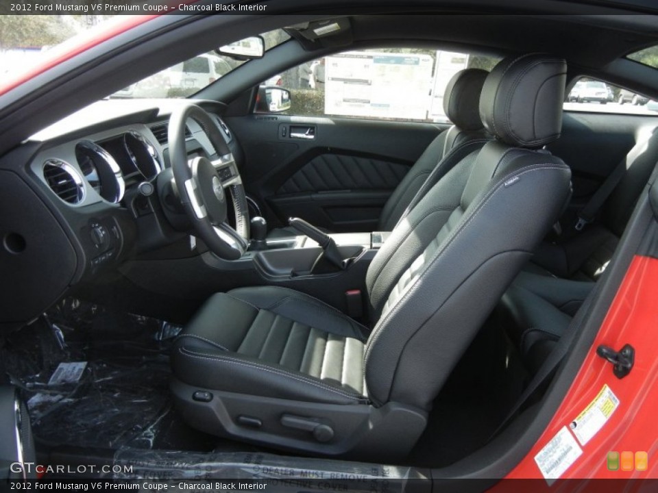 Charcoal Black Interior Photo for the 2012 Ford Mustang V6 Premium Coupe #61122110