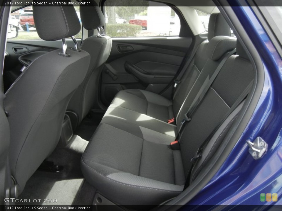 Charcoal Black Interior Rear Seat for the 2012 Ford Focus S Sedan #61122350