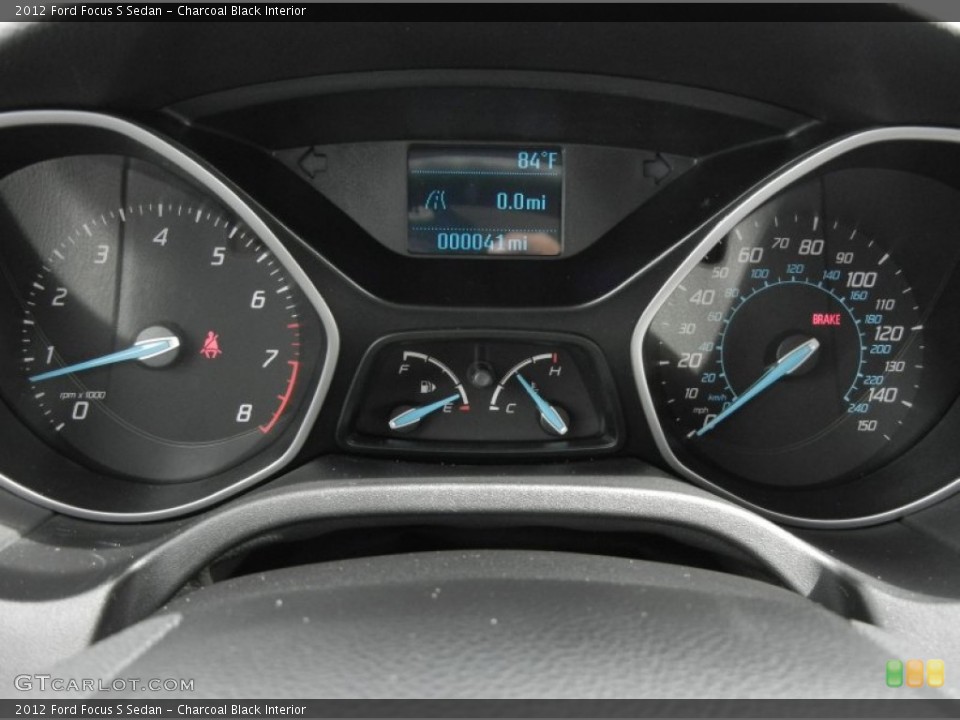 Charcoal Black Interior Gauges for the 2012 Ford Focus S Sedan #61122368
