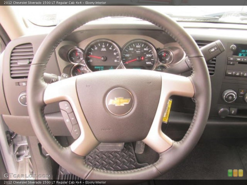 Ebony Interior Steering Wheel for the 2012 Chevrolet Silverado 1500 LT Regular Cab 4x4 #61124076