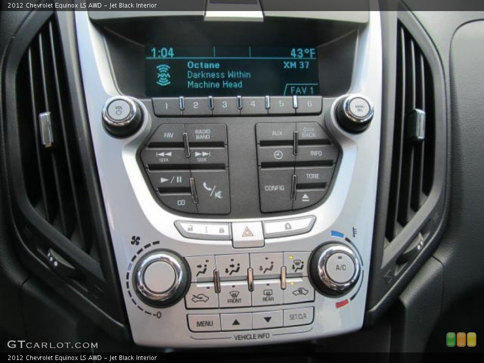 Jet Black Interior Controls for the 2012 Chevrolet Equinox LS AWD #61124540