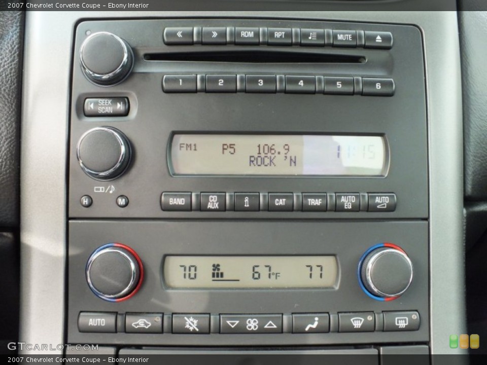 Ebony Interior Audio System for the 2007 Chevrolet Corvette Coupe #61128833